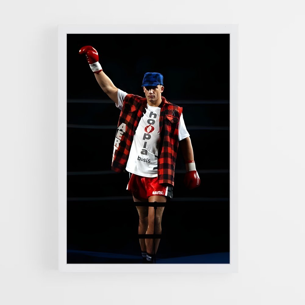 Poster Combat sur Tapis Bleu – affiche Kick-boxing (vue 3)